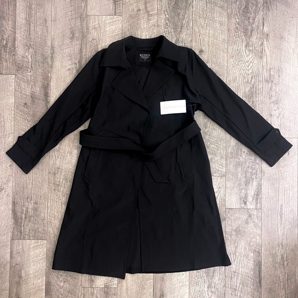 Athleta Jackets & Blazers - Athleta Stellar Trench Coat Black 842421 Wrinkle Resistant UPF 40+ Womens Small